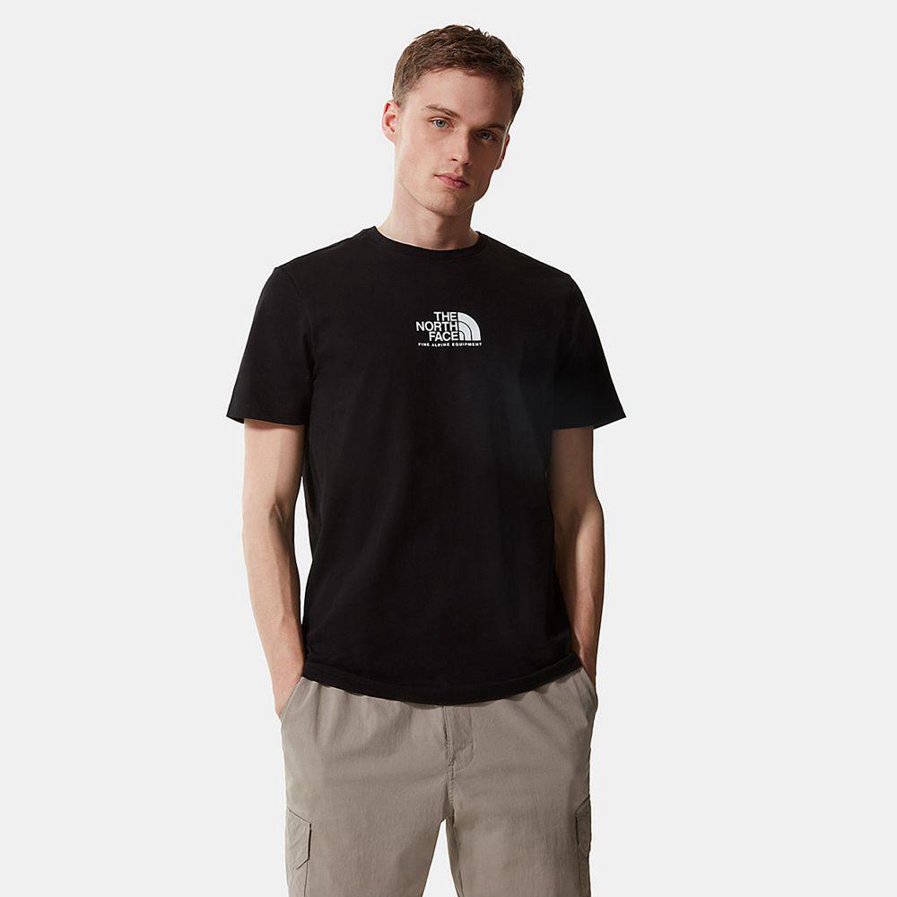The North Face Fine Alpine Equipment 3 Ανδρικα T Shirt - Μαυρα (EAYT98604)